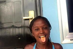 Crazy Bitch Twerking Wildly On The Balcony Outdoors