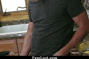 So, this horny step daughter begs stepdad to make her scream like stepmom