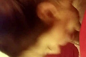 A girl with big ass sucking the dick of a white boy