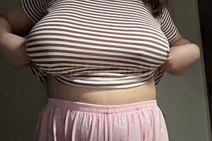 Hot Indian Milf Step Mom Teases Big Boobs on Webcam Solo