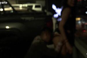 miroslava boldly lets stranger lick her pussy in parking lot!