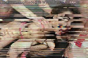 Lady Ana endures rough 4on1 anal fisting and deepthroat