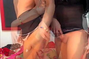 Two sexy shemales enjoying the pleasure of each other