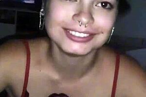 Watch Debora Prado Deepthroat That Big Pierced Cock Tonight!