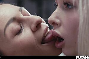 Frozen in time, helpless blonde rutted by huge futa cock