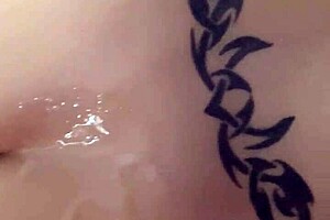 Cum Explodes On Lisa's Tattooed Ass During Intense Wife Masturbation!