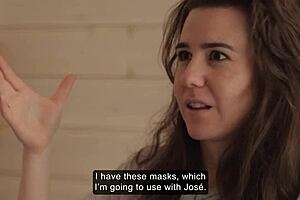 Bold step-siblings roleplay foreplay in shower caught masturbating during fake adult video storyline