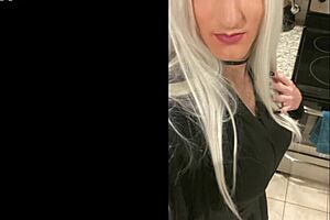 platinum blonde crossdresser after date