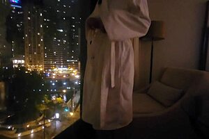 Watch me masturbate in public by the hotel window?