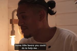 Bold step-siblings roleplay foreplay in shower caught masturbating during fake adult video storyline