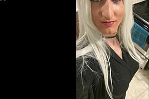 platinum blonde crossdresser after date