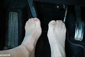 Watch me pump in those birkenstocks, feeling every toe and nylon detail up close?