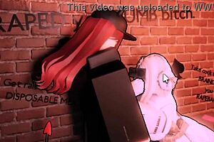 she was being annoying so i had to punish her as a bot roblox 😠