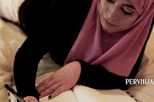 Busty Muslim Step Daughter Ella Knox Bangs White Step Dad