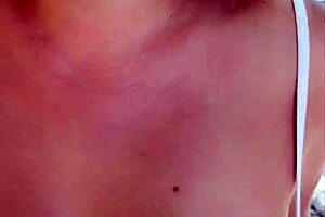 public tease and hot blowjob from stepmom today