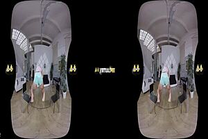 Chrissy Fox Explores Virtual Reality With Blonde European Charm