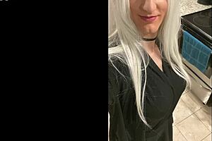 platinum blonde crossdresser after date