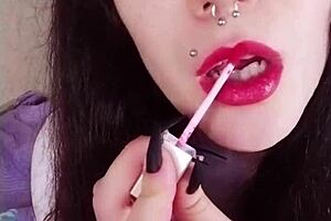 Backstage of a hot brunette neighbor