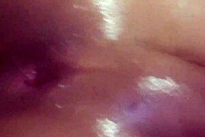 Tight shemale playing with 11 inch dildo