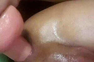 Tight shemale playing with 11 inch dildo