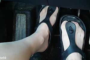 Watch me pump in those birkenstocks, feeling every toe and nylon detail up close?