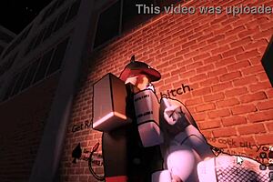 she was being annoying so i had to punish her as a bot roblox 😠