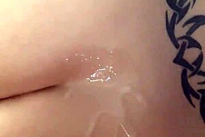 Cum Explodes On Lisa's Tattooed Ass During Intense Wife Masturbation!