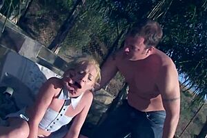 Hardcore amateur milf outdoors with anal