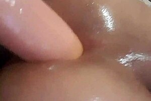 Tight shemale playing with 11 inch dildo