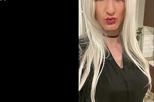 platinum blonde crossdresser after date