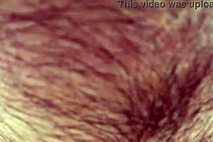 The girl has sex with a bearded guy from above, capturing it all from her perspective
