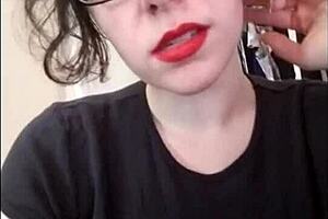 Anal slut takes instructions from mistress in a nonnude session.