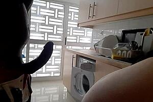 Quicky in the Kitchen Turns Steamy. Big Tits Babe Takes Charge!