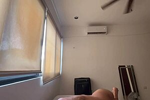 My curvy Latina stepmom showed me a tough spanking lesson.