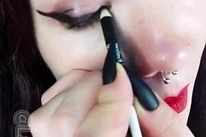 Backstage of a hot brunette neighbor