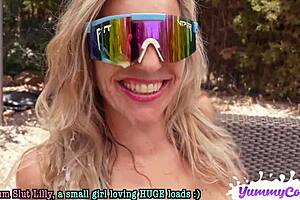 In this homemade POV, a hot amateur MILF receives cumshots all over her tits, building up a jizz collection