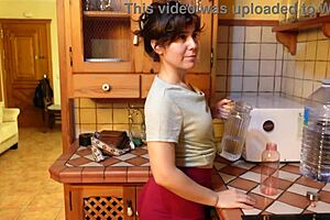 Bold step-siblings roleplay foreplay in shower caught masturbating during fake adult video storyline