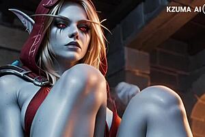 sylvana windrunner gets fucked hard in wet pussy ai generated