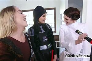 Sexy Cosplay Turns To Horny Girlfriends Fourway Party