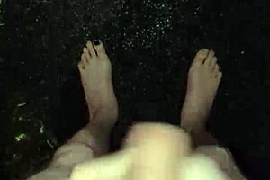 Hot guy masturbates in the rain, coldwind makes it more exciting