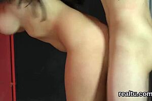 This czech teenie got fucked in the shop