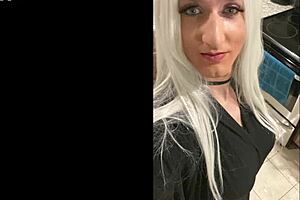 platinum blonde crossdresser after date