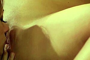 Gorgeous babes in threeway lesbian action with scissoring, fingering, oral, and masturbation