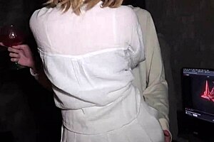 Fucked busty girlfriend hard at party