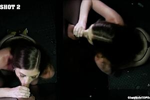 You keep the cum in your mouth, girl! It's for Alexis!