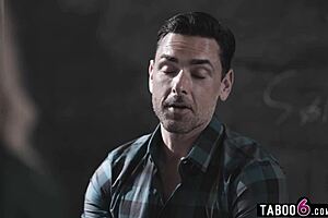 cheerleader teen 18+ lily larimar gets blowjob compliment from older teacher ryan driller