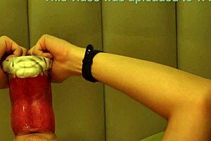 Giant wolf invades male college student's mouth with rough tongue.