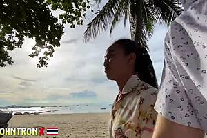 Tiny Thai teen says, 'I love getting fucked doggystyle'