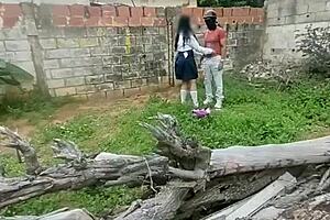 Schoolgirl Craves Sucking In Abandoned House