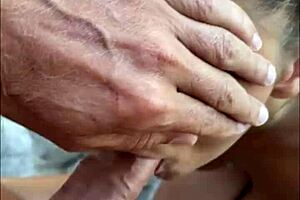 Risky beach blowjob with sloppy teen 18+ model - pov backstage blowjob.